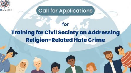 Call for Applications: Training for Civil Society on Addressing Religion-Related Hate Crime